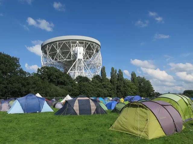 Staff camping field for the Bluedot Festival